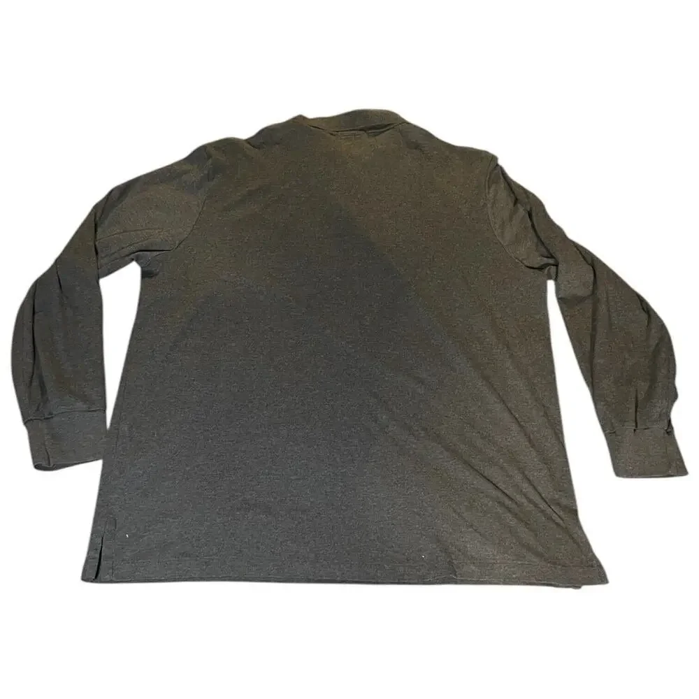 Polo Ralph‎ Lauren Mens Long Sleeve Polo Shirt XL Flesh Pony Classic Fit Gray